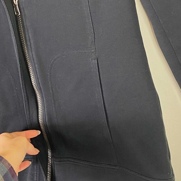 Cabi Around the Clock Black Zip Mandarin Collar Zip Blazer Jacket #5480 Size S - Picture 3 of 7